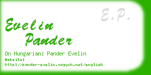 evelin pander business card